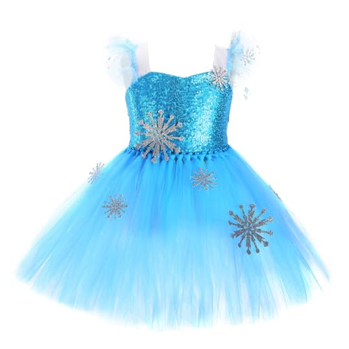 ISAKEN Rollenspiele Kostümset, Glitzerndes Prinzessinnenkleid Prinzessin Kleid Mädchen Mädchen Prinzessin Kostüm Faschingskostüme für Kronen Geburtstagsparty Verkleidung Cosplay von ISAKEN