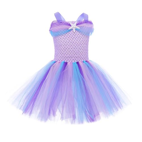 ISAKEN Seestern Tüllkleid, Festival Party Performance Kostüm Baby Geburtstagskleid Festkleid Halloween Dress Up Prinzessin Kleid für Weihnachten Rollenspiel Make up Party von ISAKEN