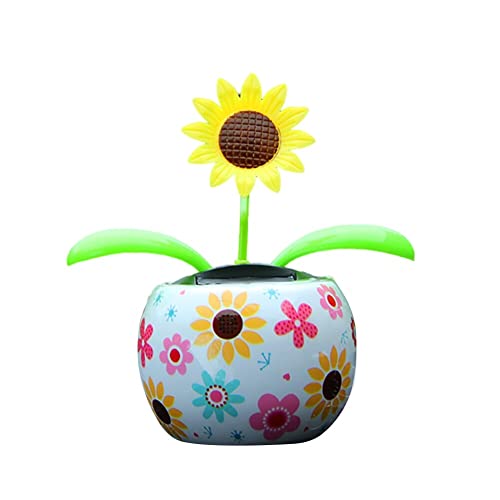 ISAKEN Solarbetriebene Tanzende Blume, Wackelfigur Blume Solar Tanzende Blume Solar Wackelfigur Solarfigur Wackelfigur Blume Solar Tanzspielzeug, Solar Wackel Blume Für Auto Haus und Büro von ISAKEN