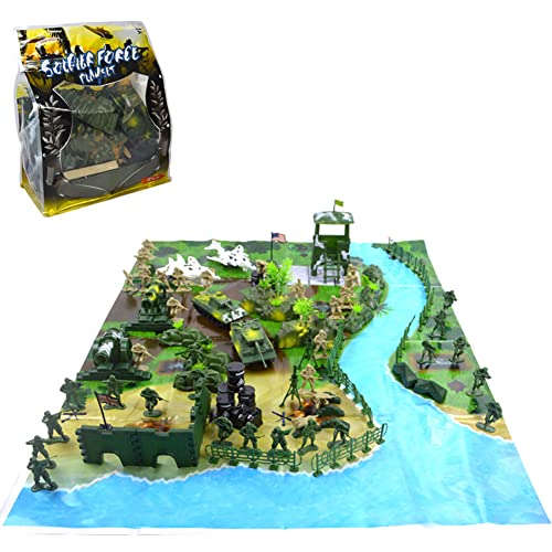 ISAKEN Soldaten Figuren Set, Kinder Militärspielset, mit Spielsoldaten, Militärischen Figuren, Panzern, Flugzeuge, Flaggen, Aufbewahrungstasche und Accessoires ISAKEN Soldaten Figuren Set, Kinder Militärspielset, mit Spielsoldaten, Militärischen Figuren, Panzern, Flugzeuge, Flaggen, Aufbewahrungstasche und Accessoires von ISAKEN