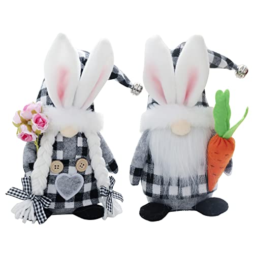 ISAKEN Zwerg Puppe Ostern Deko Wichtel Handgemachte Ostern Hase Puppe Deko Schwedische Wichtel Dolls Ostern Zuhausedekoration Oster Geschenk für Kinder Familie Weihnachtsdeko Innen Draußen von ISAKEN