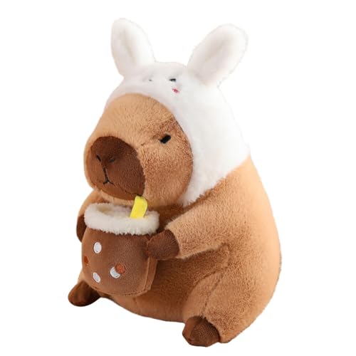 ISKAEN Capybara Plüschtier, 30cm Niedliche Capybara Kuscheltier Plüsch Puppen Super Weiche Gefüllte Spielzeug Lustige Kostümen Stofftiere Spielzeug Stofftiere Geschenk für Kinder Mädchen Jungen von ISAKEN