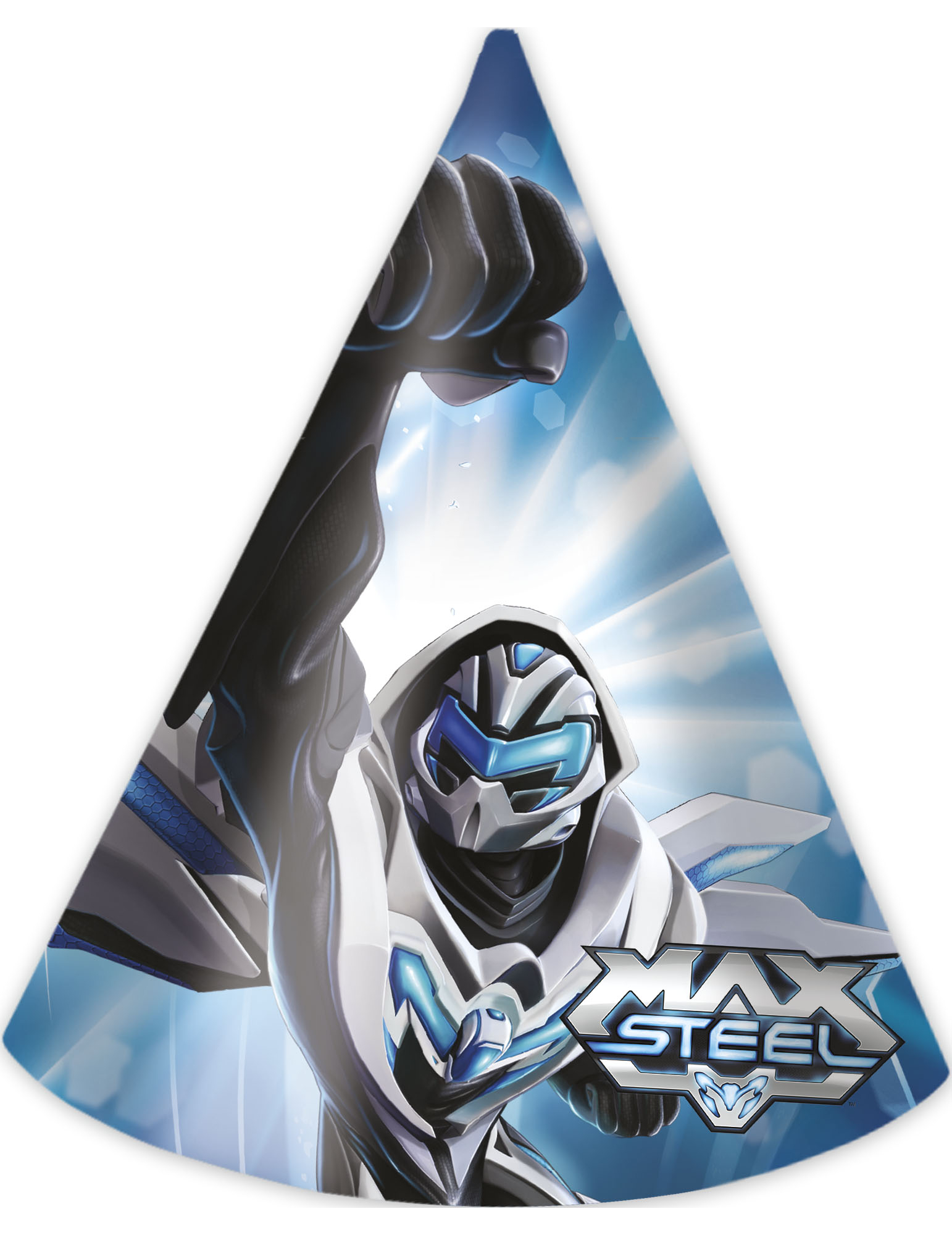 Max Steel Partyhüte 6 Stück Lizenzware von ISAP FRANCE