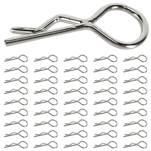 ISKDJBJG 200 Stücke Edelstahl Körper Clips Shell Abdeckung Pin Bend für 1/10 RC Auto Fern Bedienung Spielzeug Redcat ÜBerschreiten Teile von ISKDJBJG