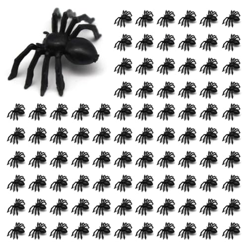 ISTOVO 250x Kunststoff Schwarz Spinne Trick Spielzeug Halloween Spukhaus Prop Dekor von ISTOVO