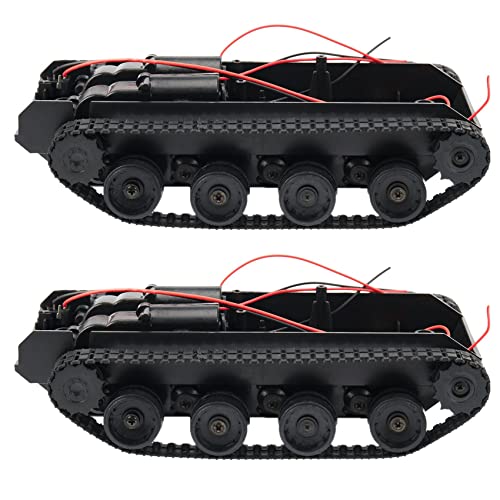 ISTOVO 2X Rc Tank Smart Roboter Tank Auto Chassis Kit Gummiraupenkette für 130 Motor DIY Roboter Spielzeug für Kinder von ISTOVO