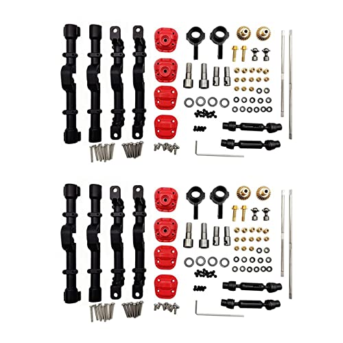 ISTOVO 2X Zubehörs für Das Vordere und Hintere Metall Getriebe Achs GehäUse für 1/12 MN D90 D91 96 99 99S Schwarz von ISTOVO