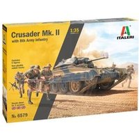 ITALERI 510006579 1:35 Crusader Mk.II mit Infanterie Figuren (5) von ITALERI