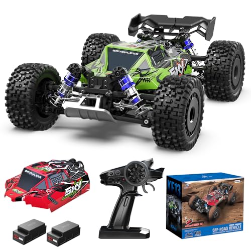 ITEFDTUTNE 1:16 Brushless Remote Control Cars, 62mph Off-Road All Terrain Electric RC Truck, 4WD RC Truck mit 2.4 GHz Fernsteuerung und 2 3S Lipo Batterien für Kinder Erwachsene Jungen von ITEFDTUTNE