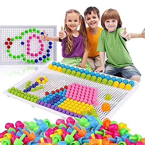 ITODA Steckspielzeug Mosaik Steckspiel Pädagogisches Kinderspielzeug Kreatives Spielzeug Jungen Mädchen Steckmosaik Steckbausteine 295/592/888 Stücke Bausteine Kinder Lernspielzeug für Geschenk von ITODA