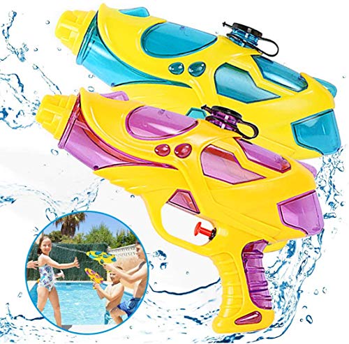 Spielzeug Kinder Wasserpistole Set 360ml Wasser Spritzpistole 2 Stück Spielzeugpistole 5M Reichweite Wasserspielzeug Sommer Kinderspielzeug Mädchen Jungen Wasserspritzpistole für Kinder ab 3 Jahre von ITODA