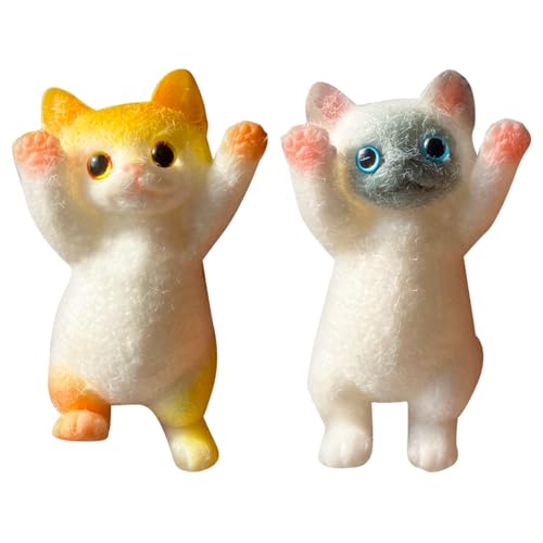 2 Stück Taba Squishy Squeeze Toy Katze, Katze Fidget Toys,Katze Squishy Spielzeuge Groß,Squishy Toy,Fufu Squishy Party Geschenk für Kinder Erwachsener von ITSNECTAR