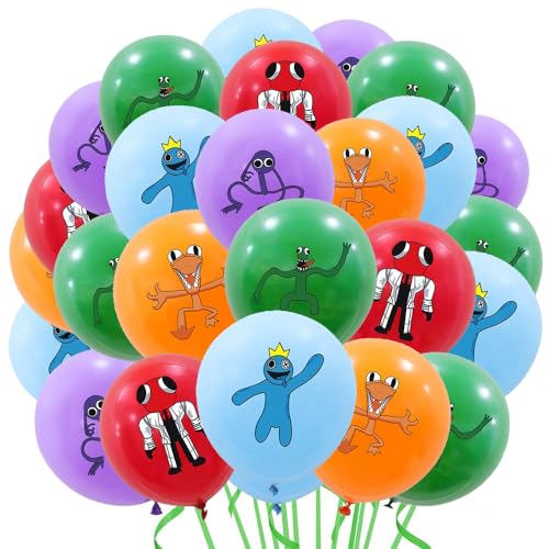 30 Stück Rainbow Friends Luftballons,Rainbow Friends Latexballons,Rainbow Friends Partyballon Dekoration,PartyLuftballons für Kinder,Rainbow Freund Geburtstag Deko,für Geburtstag Deko (Rainbow) von IUKUNNE