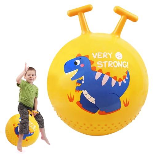 IUKUNNE Hüpfball für Kinder,Sprungball für Kinder,Aufblasbarer Hüpfball,Hopper Ball für Kinder,Dinosaurier Sprungball Kinder,Aufblasbare Sprungball,mit Griff Belastbarkeit 80 KG Spielzeug von IUKUNNE