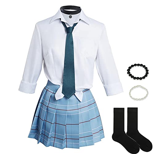 IUTOYYE 7 PCS My Dress-Up Darling Manga Cosplay Karneval Kostüm JK Schuluniform für Mädchen Damen Halloween Karneval Weihnachten Party Kostüm COS Marin Kitagawa (Weiß, M) von IUTOYYE