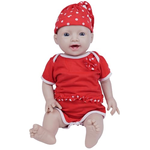 IVITA Ganzkörper Silikon Reborn Baby Puppe Neugeborenes Baby Puppe echte Baby Doll handgemachte Blaue Augen weiche Babypuppe Mädchen (WG1508-51cm-3999g-Mädchen) von IVITA