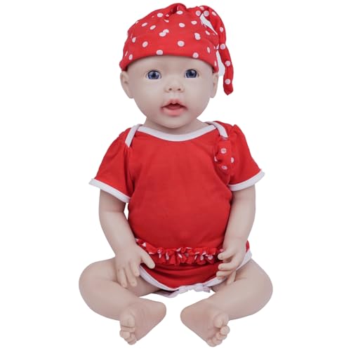 IVITA Ganzkörper Silikon Reborn Baby Puppe Neugeborenes Baby Puppe echte Baby Doll handgemachte Blaue Augen weiche Babypuppe Mädchen (WG1515-50cm-4028g-Mädchen) von IVITA