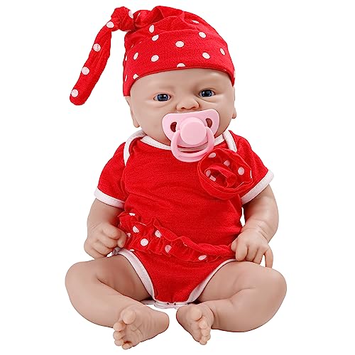 IVITA Ganzkörper Silikon Reborn Baby Puppe Offener Mund Neugeborene Babypuppe Zwillinge Babypuppe Weiche Babypuppe Kann Schnuller Fressen Unbemalte Puppe Mädchen von IVITA