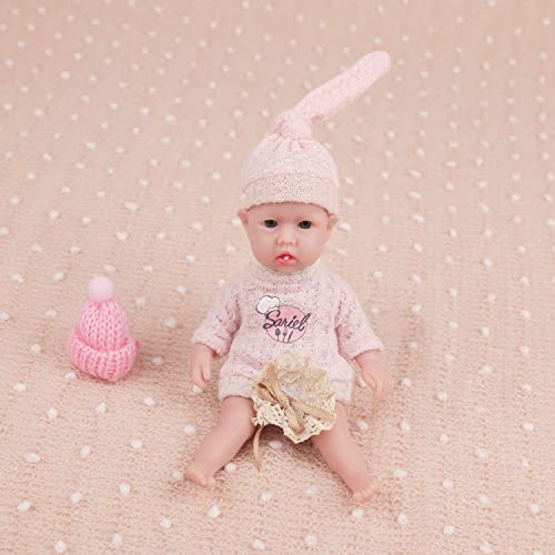 IVITA Mini Ganzkörper Silikon Reborn Baby Puppe Neugeborenes Baby Puppe Echte Baby Doll Handgemachte Weiche Babypuppe Mädchen von IVITA