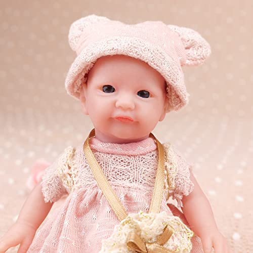 IVITA Mini Ganzkörper Silikon Reborn Baby Puppe Neugeborenes Baby Puppe Echte Baby Doll Handgemachte Weiche Babypuppe Mädchen von IVITA