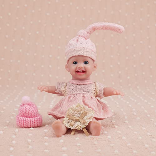 IVITA Mini Ganzkörper Silikon Reborn Baby Puppe Neugeborenes Baby Puppe Echte Baby Doll Handgemachte Weiche Babypuppe Mädchen von IVITA