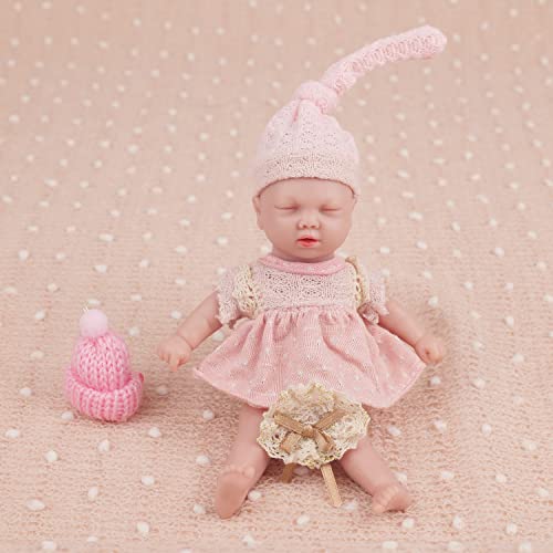 IVITA Mini Ganzkörper Silikon Reborn Baby Puppe Neugeborenes Baby Puppe Echte Baby Doll Handgemachte Weiche Babypuppe Mädchen von IVITA