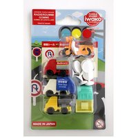 IWAKO 611055 Puzzle Radiergummi-Set Verkehrsschilder von IWAKO