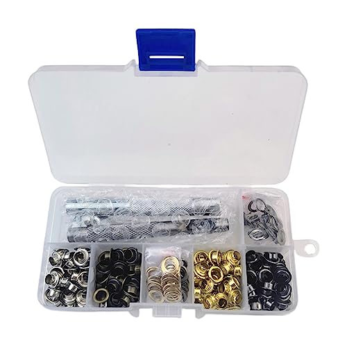 5 mm 3/16 Zoll Metallösen Ösen Ösen Werkzeug Kits Aufbewahrungsbehälter für Jeans Kleidung Nähwerkzeuge von IWOMA