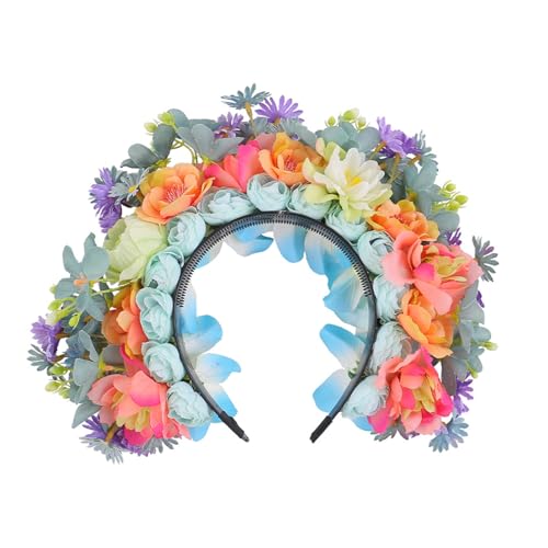 IWOMA Haarband in ländlicher Blumenform, für Reisen, Fotografieren, Frühling, Mädchen, ethnisches Haar, Hochzeit, Party, Braut, Haarband von IWOMA