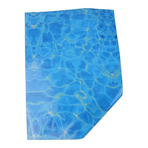 IWOWHERO 1 Blatt Wassertextur Aufkleber Selbstklebende Heißwasseretiketten Wasserrutschen Aufkleberpapier Gefälschtes Flusswasser Wellenpapier Wasserkorn Aufkleber Wasserwellen von IWOWHERO