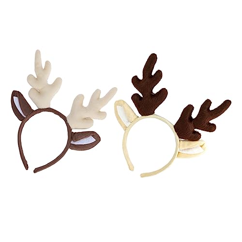 IWOWHERO 2 Stück Weihnachts Haarreif mit Rentier Geweih Festliche Haarbänder in und Kaffee Rutschfeste Antler Headbands für Damen Party und Cosplay Dekoration zu Weihnachten IWOWHERO 2 Stück Weihnachts Haarreif mit Rentier Geweih Festliche Haarbänder in und Kaffee Rutschfeste Antler Headbands für Damen Party und Cosplay Dekoration zu Weihnachten von IWOWHERO