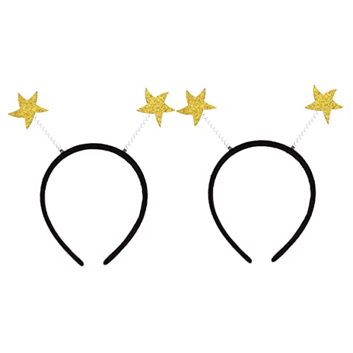 IWOWHERO 21 Stk Partyzubehör Star-Headbopper für Kinder lustige Haaraccessoires für Mädchen Kostüm Stirnbänder Stirnband Goldbopper haarschmuck haircharm Kopfschmuck Haarreifen Golden von IWOWHERO