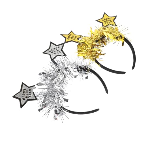 IWOWHERO 2er Set Neujahrs Haarreif Mit Glitzerstern Funkelnde Kopfbedeckung Für Silvester Weihnachten Und Festliche Feiern Perfekt Für Partys Und Festliche Zusammenkünfte von IWOWHERO