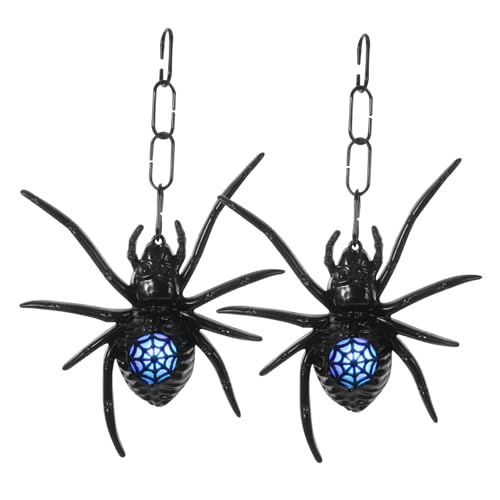 IWOWHERO 2stücke Halloween Leuchtende Spinnen Deko Hängespinnen Für Gruselige Partys Fenster Und Garten-Dekoration Halloween-Requisiten IWOWHERO 2stücke Halloween Leuchtende Spinnen Deko Hängespinnen Für Gruselige Partys Fenster Und Garten-Dekoration Halloween-Requisiten von IWOWHERO