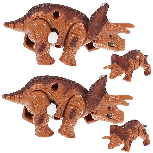 IWOWHERO 4 Stück Realistische Dinosaurierspielzeuge Aufziehspielzeug Für Kinder Dinosaurier-Spielzeug Zum Aufziehen Lustiges Spielzeug Für Kinder Spielzeug Dinosaurier Uhrwerk Spielzeug Abs von IWOWHERO