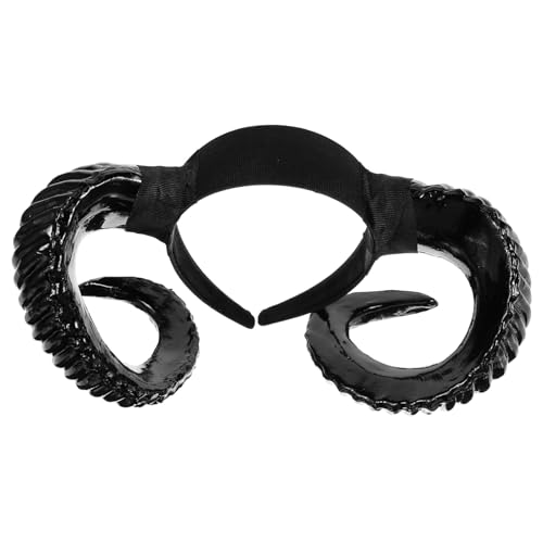 IWOWHERO Halloween Haarreif mit Schwarzem Schafshorn Komfortabler Langlebiger Haarschmuck für Halloween Karneval Party Einzigartiges Design für Festliche Atmosphäre Passend für Erwachsene IWOWHERO Halloween Haarreif mit Schwarzem Schafshorn Komfortabler Langlebiger Haarschmuck für Halloween Karneval Party Einzigartiges Design für Festliche Atmosphäre Passend für Erwachsene von IWOWHERO