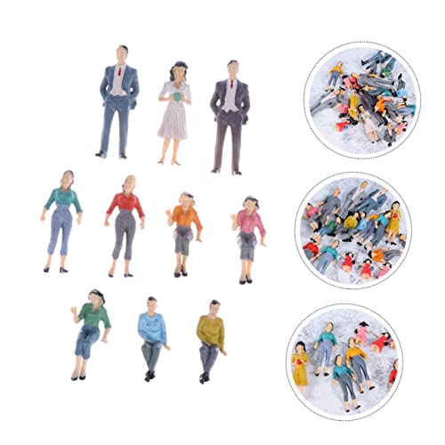 IWOWHERO Handbemalte Miniaturfiguren Für Modelleisenbahnen Bunte Personenfiguren Für Layout Und Dekoration Plastikmodelle Zufälligen Farben Und Posen von IWOWHERO