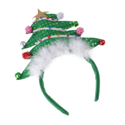 IWOWHERO Kreatives Weihnachtsbaum Haarband Für Mit Glocken Farbenfrohes Haar Accessoire Für Festliche Anlässe Ideal Für Weihnachten Und Partys Dekorativ Und Verspielt von IWOWHERO