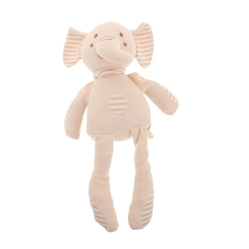 IWOWHERO Schlafpuppe Für Kleinkinder Elefant Kuscheltiere Für Kinder Elefantenspielzeug Für Babys Kuscheltier Elefantenbaby Kleine Elefantenfiguren -stofftier Baumwolle Beige von IWOWHERO