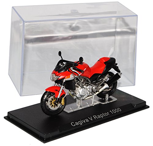 IXO Cagiva V Raptor 1000 Rot 1/24 Modellcarsonline Modell Motorrad mit individiuellem Wunschkennzeichen von IXO