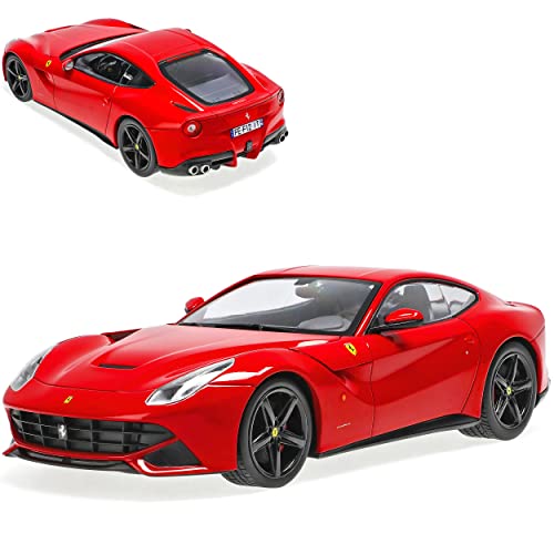 IXO Ferrari F12 Berlinetta Coupe Rot 2012-2017 1/18 Modell Auto mit individiuellem Wunschkennzeichen von IXO