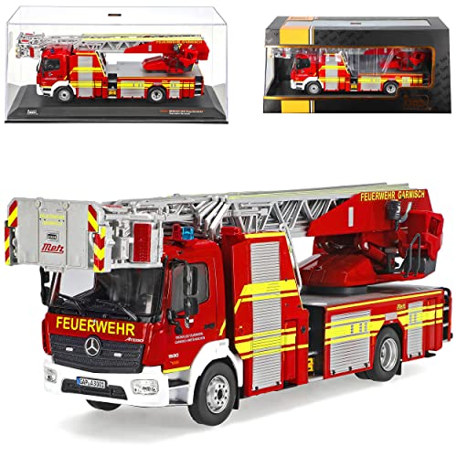 IXO Mercedes-Benz Atego DLA K 23/12 Florian Feuerwehr Garmisch Partenkirchen 1/43 Modell Auto mit individiuellem Wunschkennzeichen von IXO