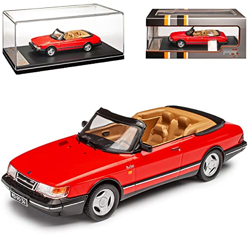 IXO Saab 900 Cabriolet Monte-Carlo Rot 1. Generation 1978-1994 1/43 PremiumX Modell Auto von IXO