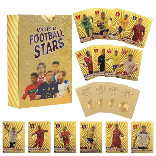 IXYHKB 55 Stück World Cup Fußball Star Karte, Fußballkarten, Fussball Karten, Fussball Sammelkarten, Champions League Fußball Karten, Fussballkarten für Fans, Kinder, Teenager und Erwachsene von IXYHKB