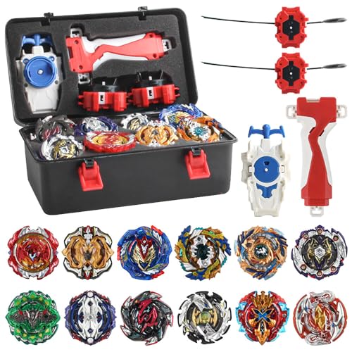 IXYHKB Bey Burst Turbo Blade Set, Metal Fusion Kampfkreisel mit Launcher, Bey Kampfkreisel, Beyblade Burst Starter Set, Bey Arena Blade Burst Turbo Set, Geschenk für Kinder ab 6 Jahren von IXYHKB