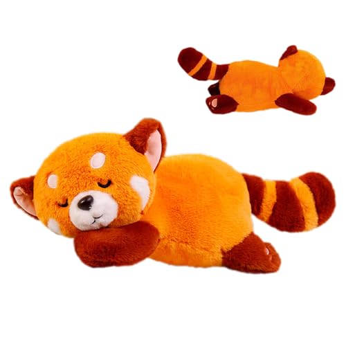 IXYHKB Roter Panda Kuscheltier, 35cm Kuscheltier Roter Panda, Flauschiger Red Panda Plush, Kuscheliger Roter Panda Plüschtier Kissen, Roter Pandafür Mädchen, Jungen & Babys, Geschenke für Kinder von IXYHKB