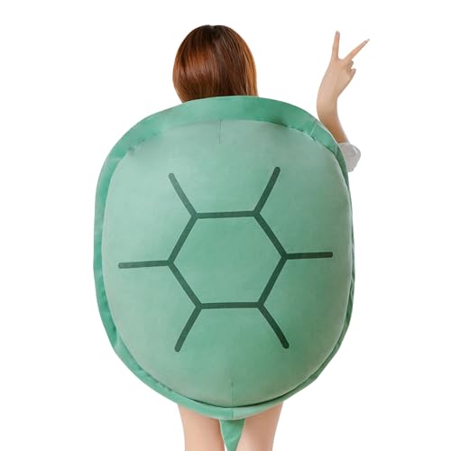 IXYHKB Schildkröten Kissen zum Anziehen, 100cm Riesige Schildkröte Shell Plüsch Schildkröte Cosplay Kostüm, Tragbarer Schlafsack Schildkröte Plüschtier Groß, Kostüm Schildkrötenpanzer für Erwachsene von IXYHKB