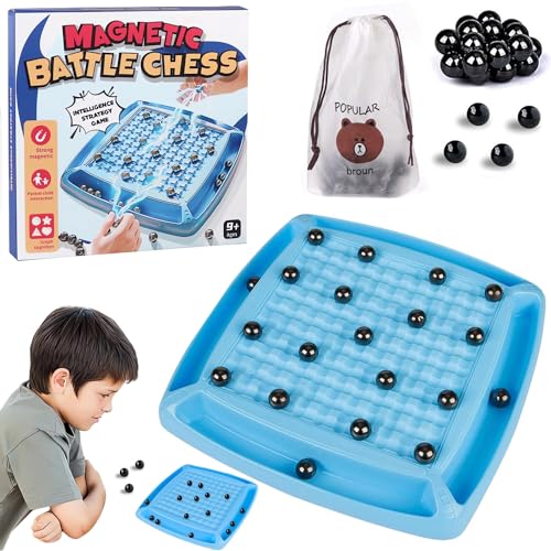 Magnetic Chess Game, Enthält 32 Stück, Multiplayer Magnetisches Schach Lernspielzeug Interaktives Lustiges Brettspiel Magnetspiel, Partyzubehör für Familientreffenschach Magnetisch von Ianulus