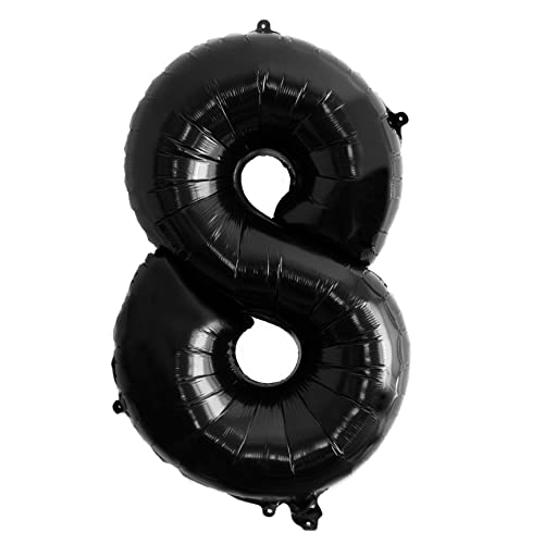 Folienballon Nummer 8 Schwarz Riesige Luftballons Nummer 8 Party Geburtstag Dekoration Jubiläum Hochzeit Größe 70cm mit Zubehör zum Aufblasen von Luft oder Helium Folienballon Nummer 8 Schwarz Riesige Luftballons Nummer 8 Party Geburtstag Dekoration Jubiläum Hochzeit Größe 70cm mit Zubehör zum Aufblasen von Luft oder Helium von Ibera