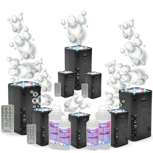 Ibiza - Packung mit 8 Seifenblasenmaschinen Ibiza LED Bubble-Dream mit Fernbedienung – 4 l Flüssigkeit für Blasen inklusive – Taufe Hochzeit Abend Ibiza - Packung mit 8 Seifenblasenmaschinen Ibiza LED Bubble-Dream mit Fernbedienung – 4 l Flüssigkeit für Blasen inklusive – Taufe Hochzeit Abend von Ibiza